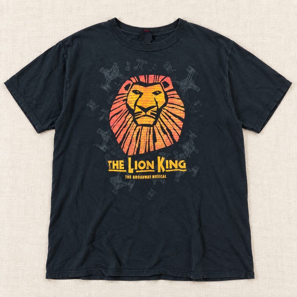 Disney The Lion King Broadway Musical T-Shirt Black Adult Size L Preowned